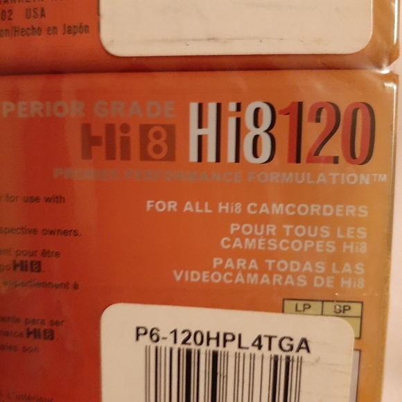 NEW SHRINKWRAP TDK Hi8 120 CAMCORDER CASSETTES. - Picture 3 of 5